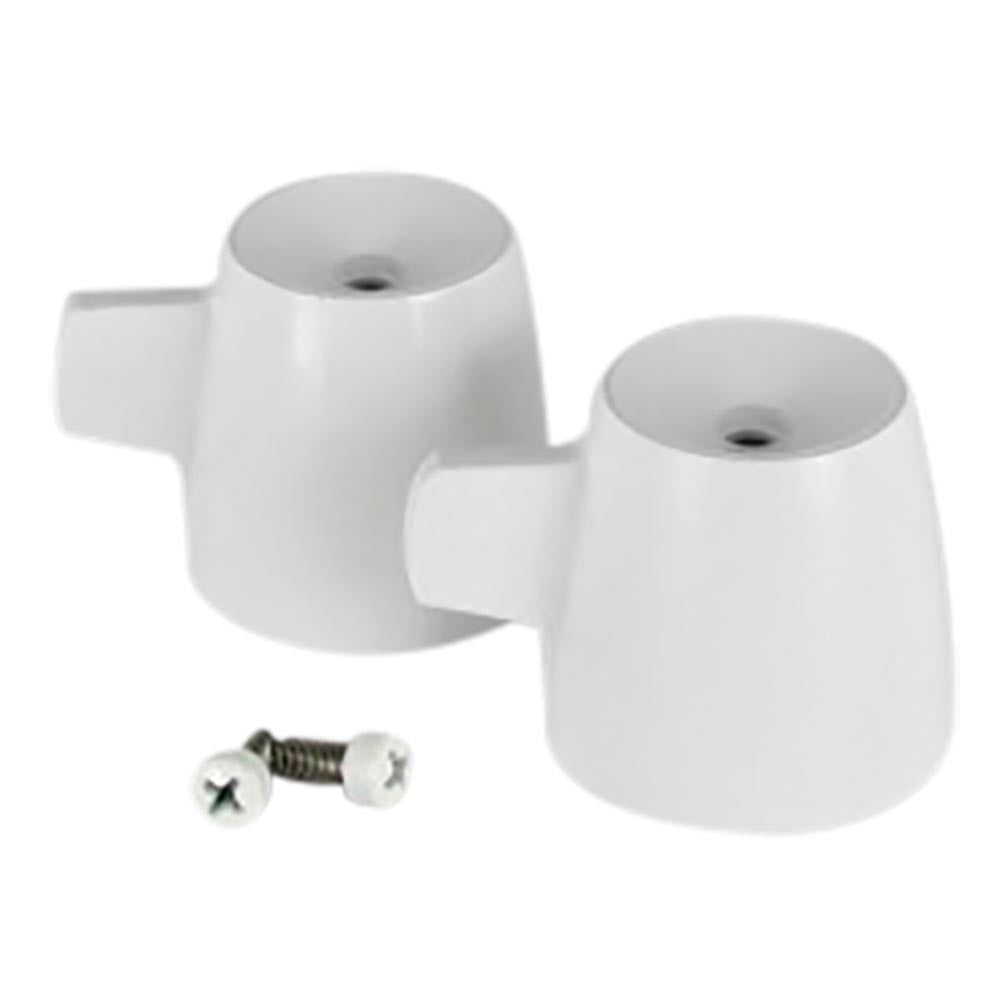 K1125WE - K1125WE Short Valve Handles with Screws, White - Dishmaster