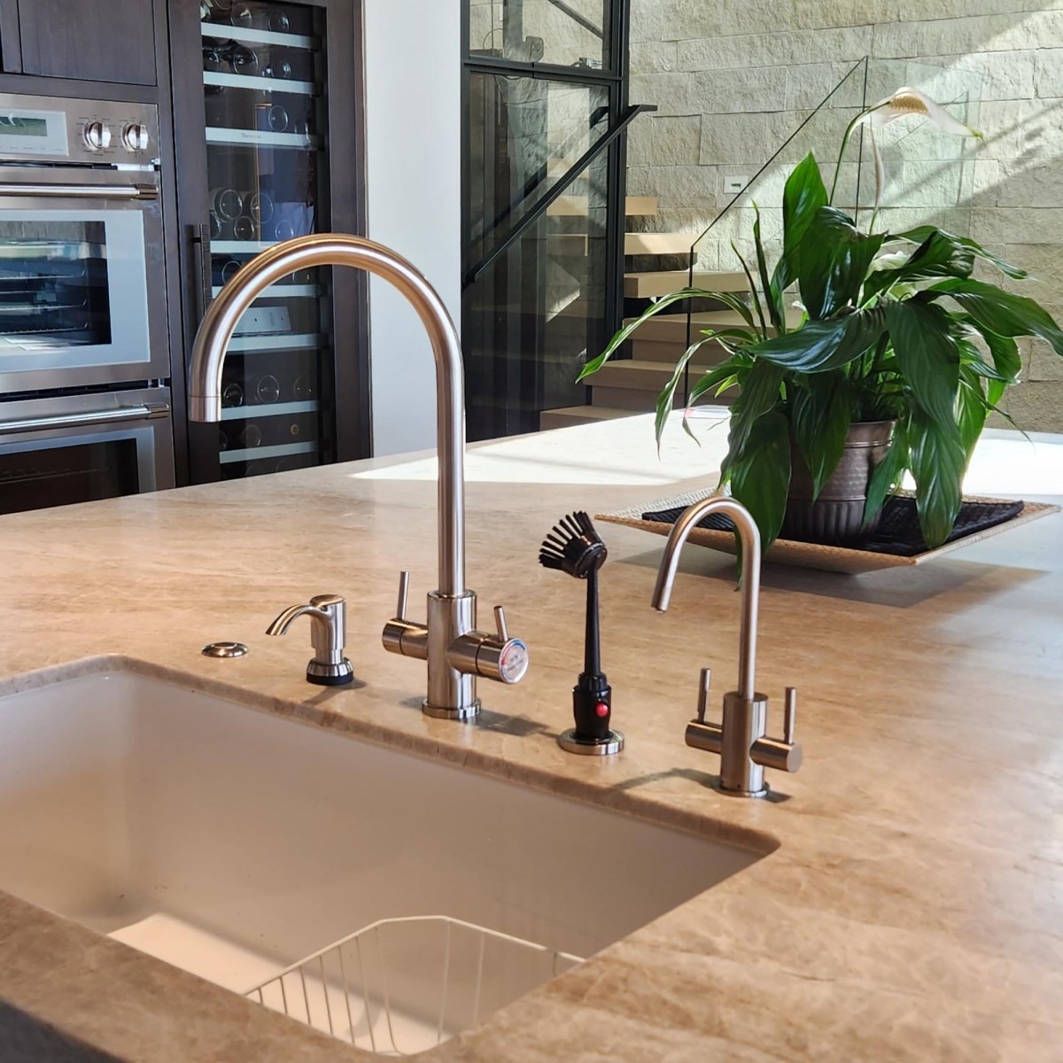 M32170 - Dishmaster M70BNHA Sapphire High Arc, Brushed Nickel - Dishmaster