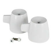 K1125WE - K1125WE Short Valve Handles with Screws, White - Dishmaster